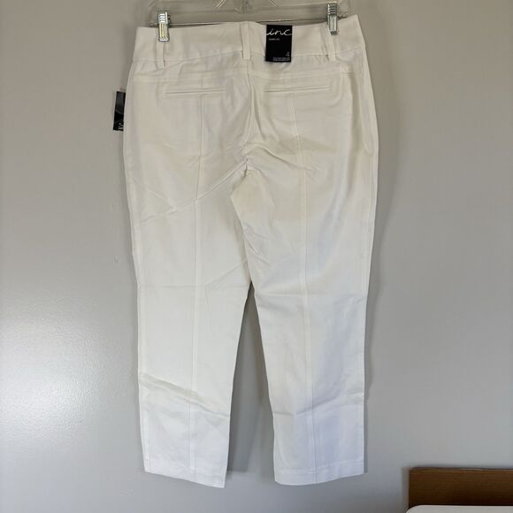 INC International Concepts White Carpi Jeans Women's 4 Curvy Fit Zipper pockets - Picture 4 of 10